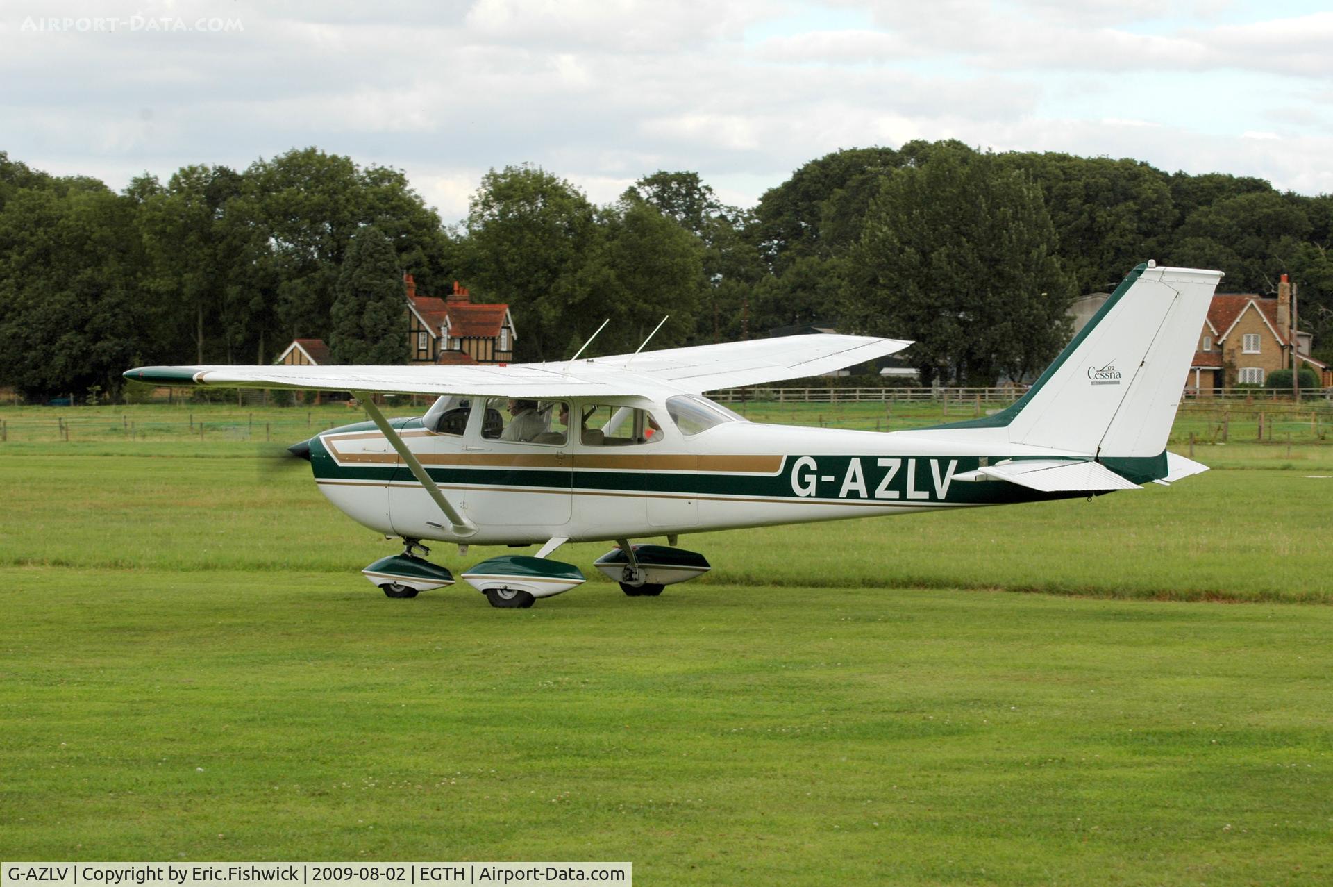 G-AZLV, 1969 Cessna 172K Skyhawk C/N 17257908, G-AZLV departing Shuttleworth Military Pagent Air Display Aug 09