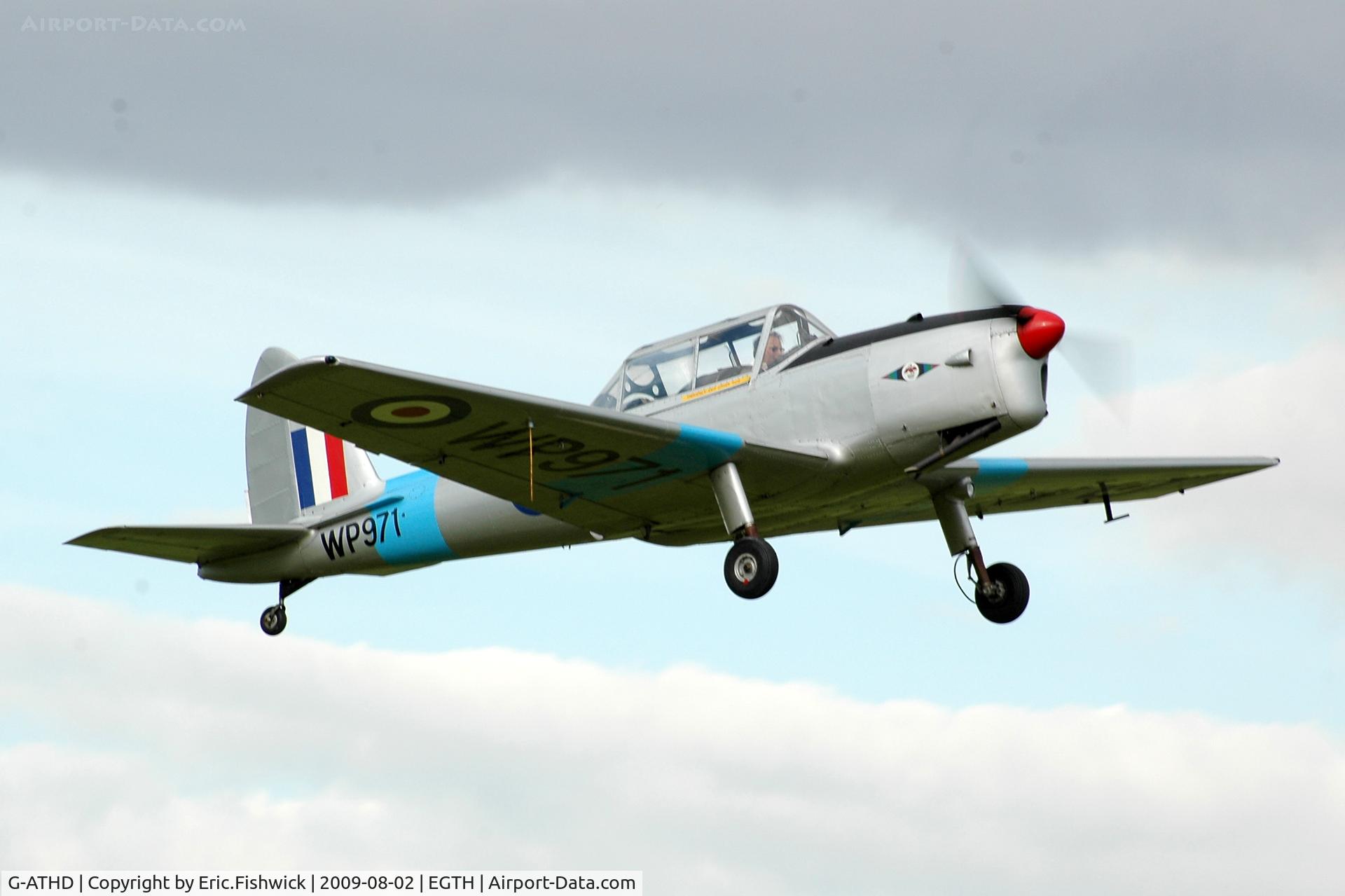 G-ATHD, 1953 De Havilland DHC-1 Chipmunk T.10 C/N C1/0837, 43. WP971 departing Shuttleworth Military Pagent air Display July 09