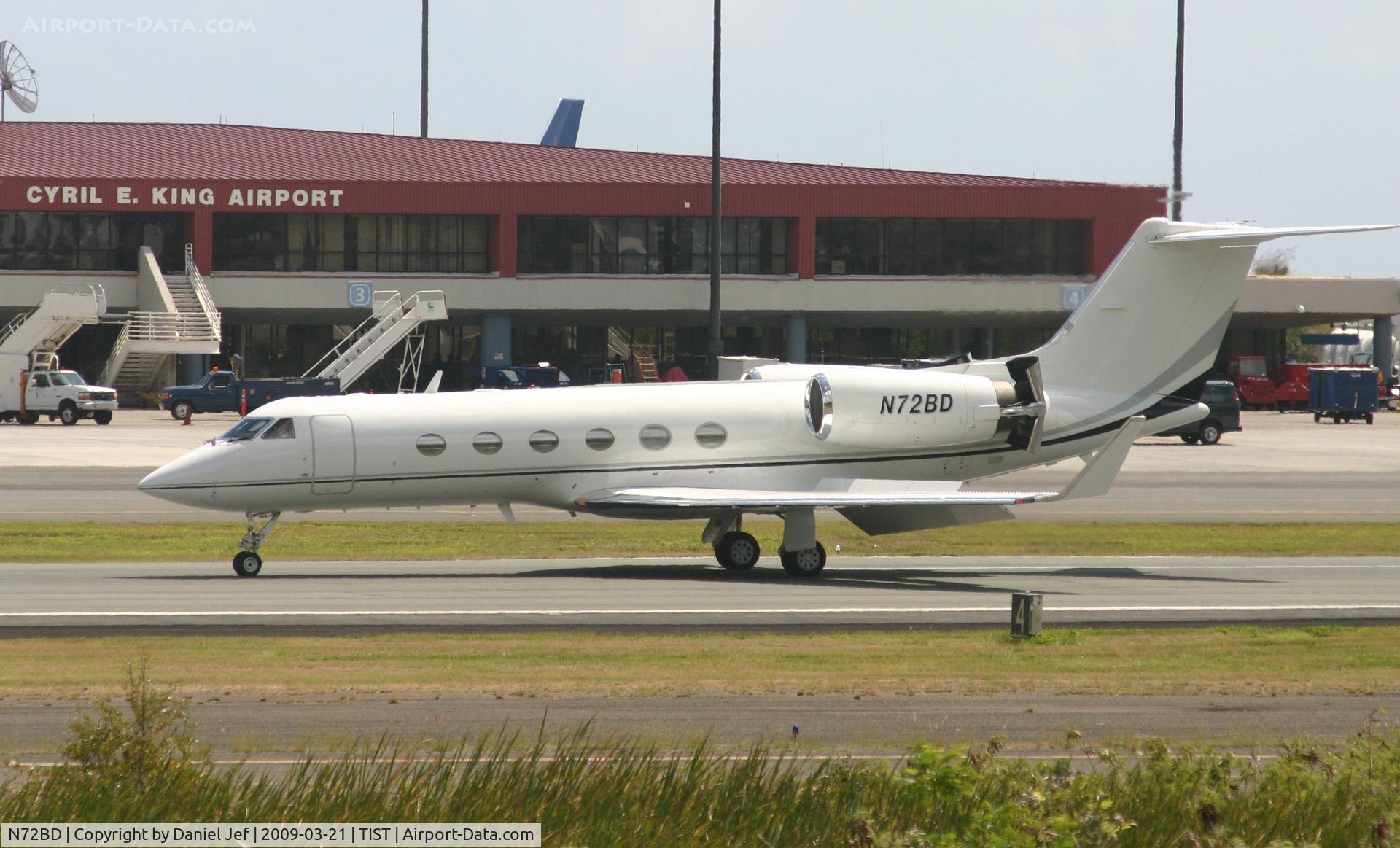 N72BD, 2000 Gulfstream Aerospace G-IV C/N 1420, landing at Tist
