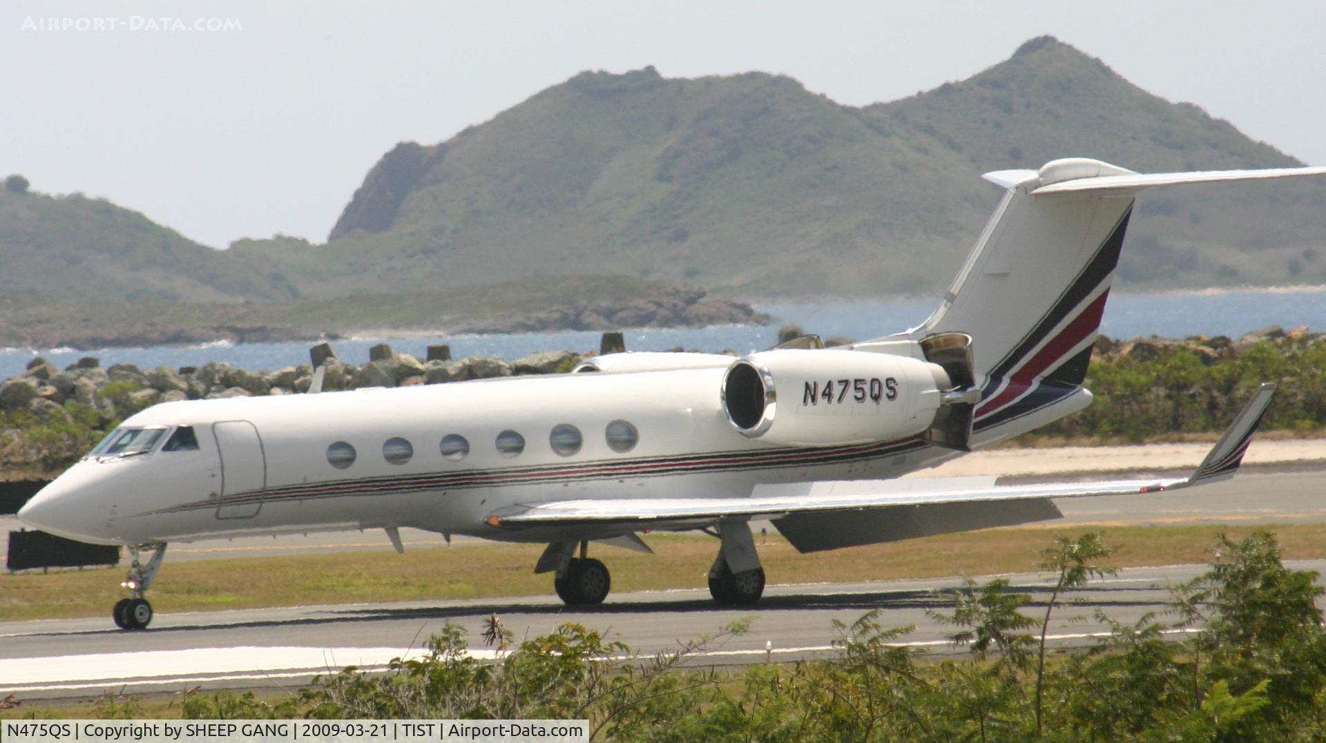 N475QS, 1995 Gulfstream Aerospace G-IV C/N 1275, landing at tist