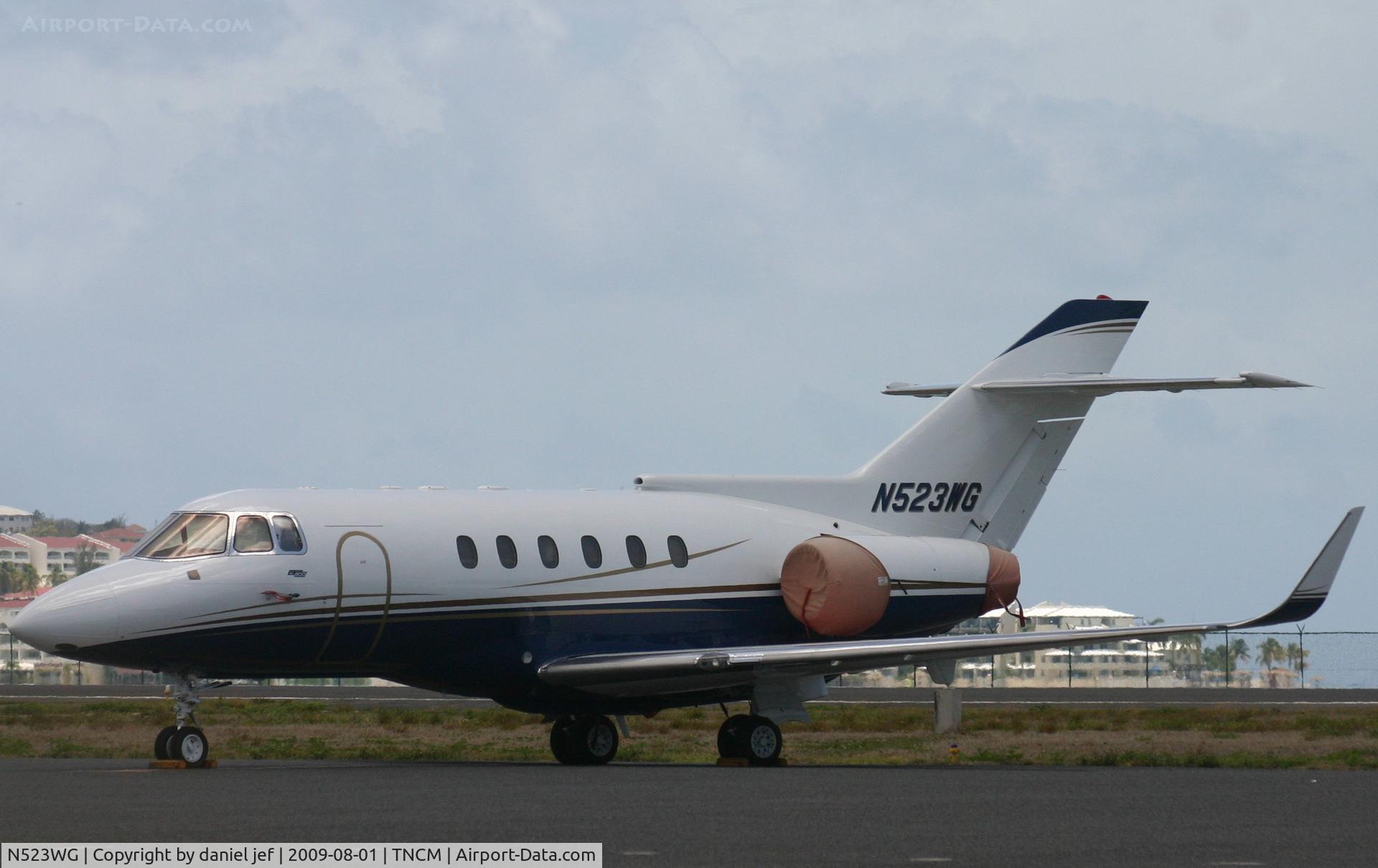N523WG, 1987 British Aerospace BAe.125 Series 800A C/N 258086, park at the private parking at tncm