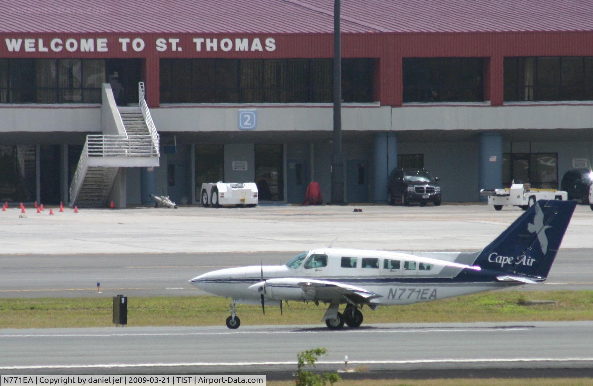 N771EA, 1979 Cessna 402C C/N 402C0046, rolling out at tist