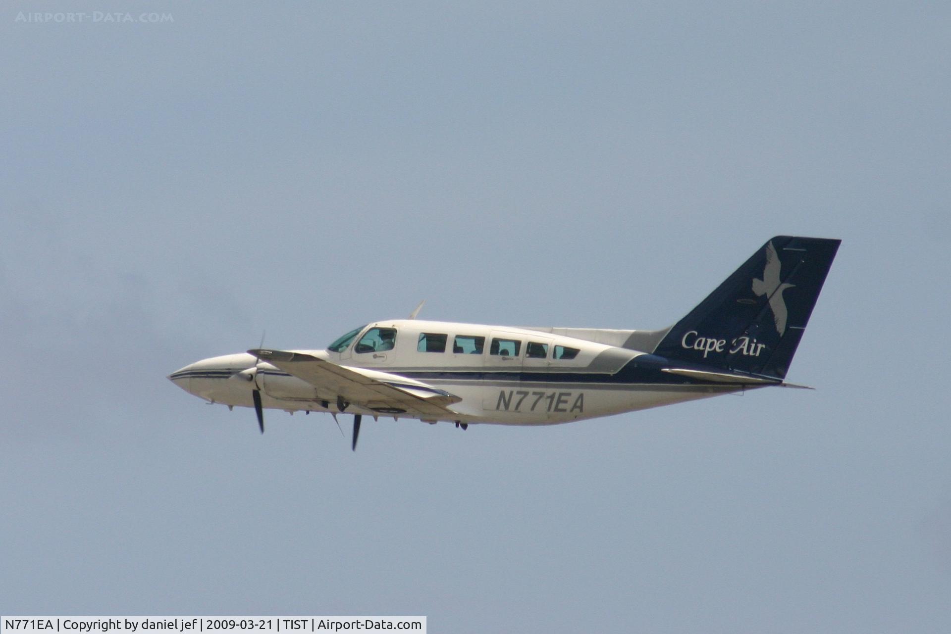 N771EA, 1979 Cessna 402C C/N 402C0046, rotating out of tist