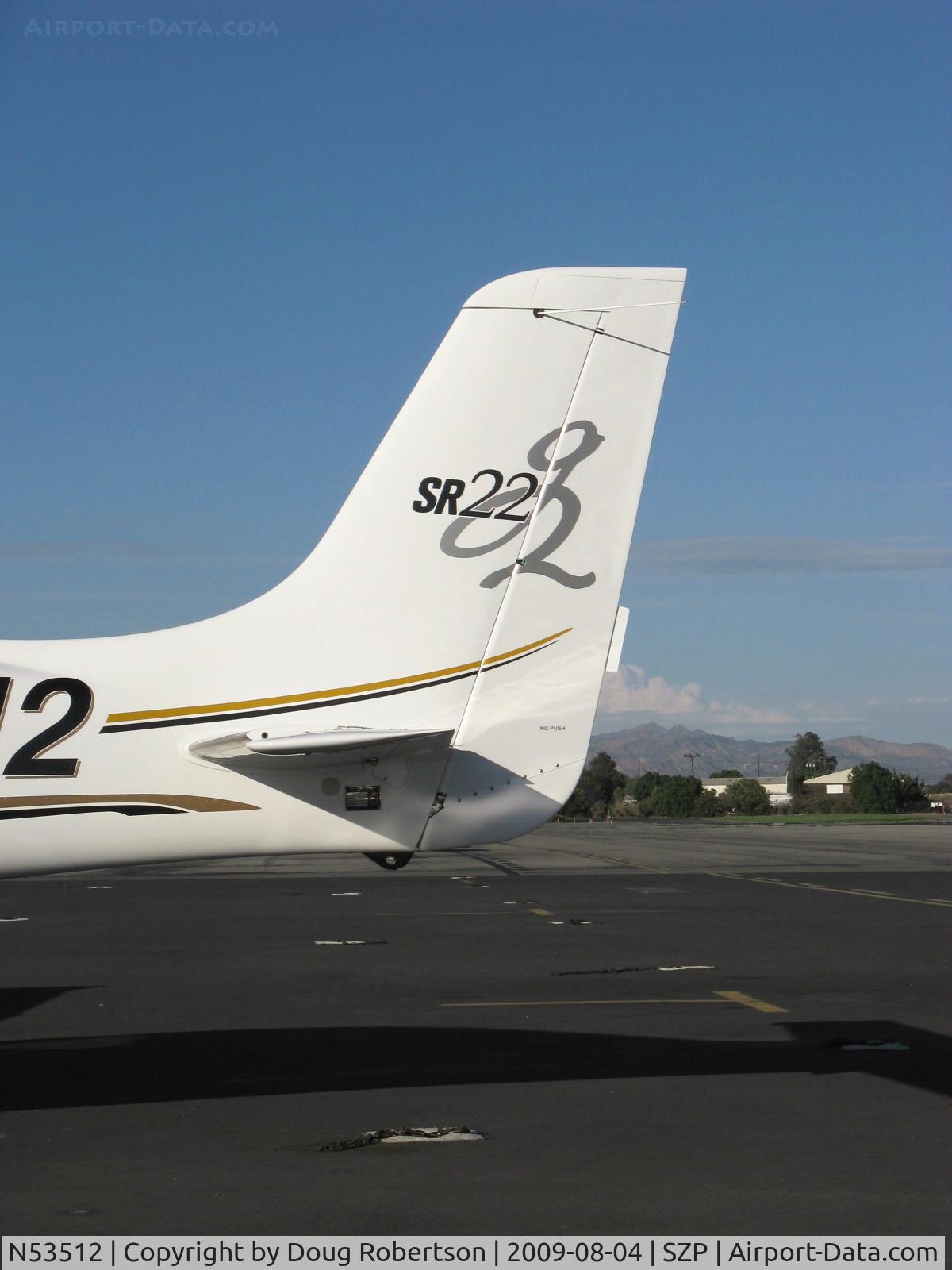 N53512, 2004 Cirrus SR22 G2 C/N 0868, 2004 Cirrus SR22 G2, Continental IO-550-N 310 Hp, 3-blade Hartzell Scimitar Select CS prop, tail logo