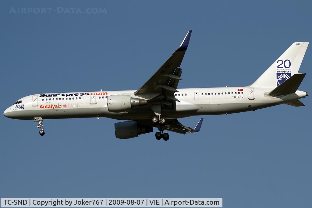 TC-SND, 1993 Boeing 757-2Q8 C/N 26268, SunExpress Boeing 757-2Q8