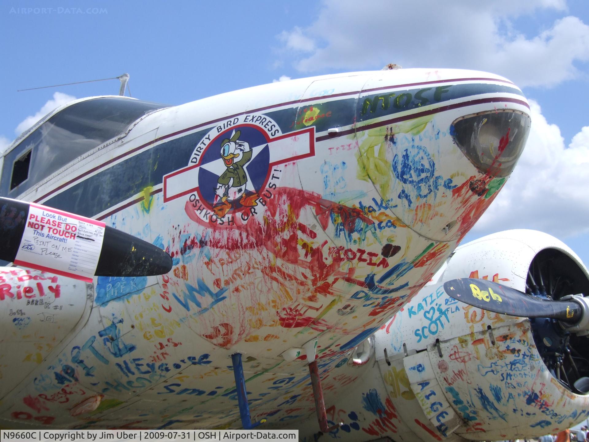 N9660C, 1942 Beech C-45G Expediter C/N AF-220, The owner indicated that he needed a paint job anyway, so he decided to have some fun.