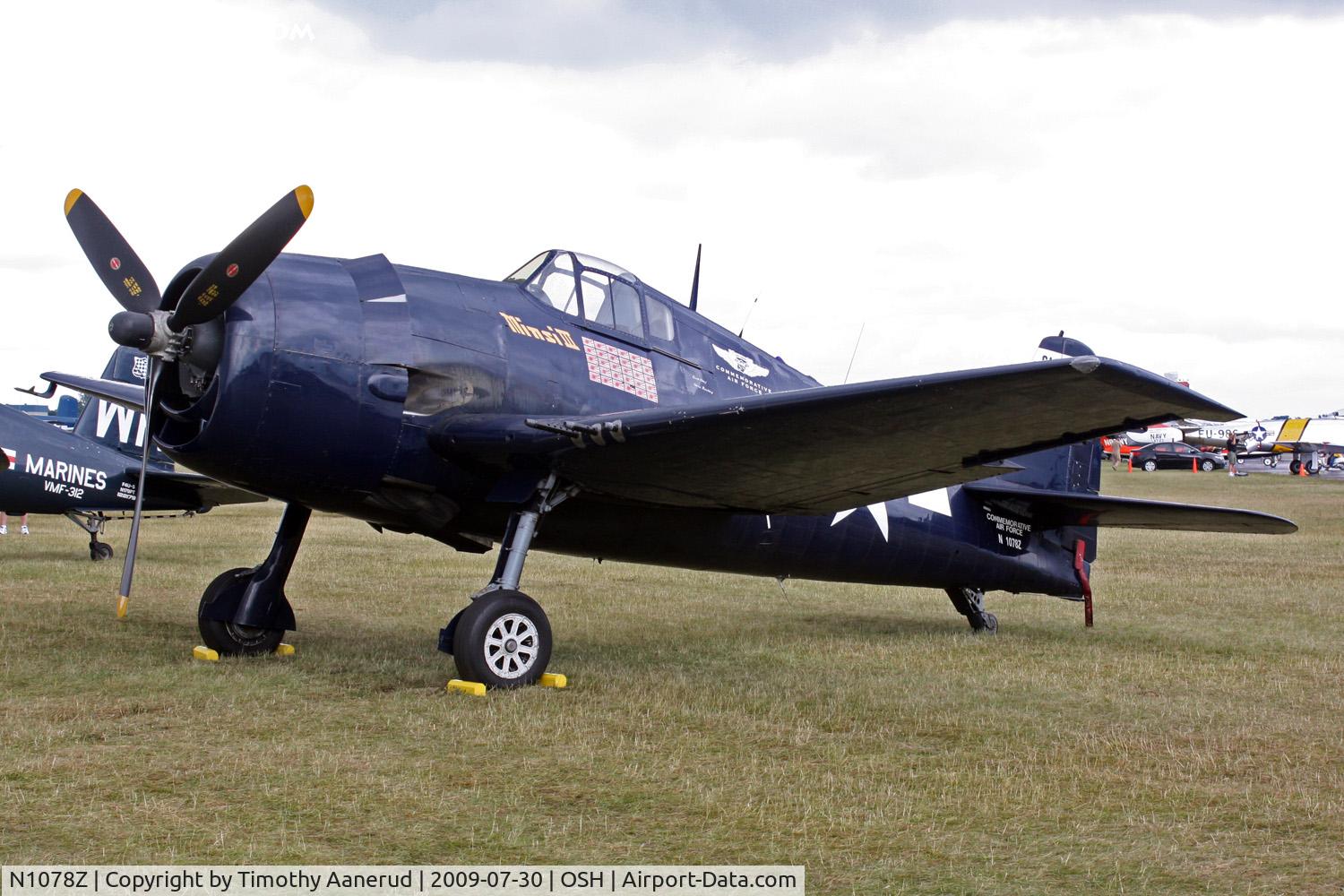 N1078Z, 1963 Grumman F6F-5 Hellcat C/N 27354801-66, 1963 S & S Special Grumman 5 F6F - 5, c/n: 27354801-66