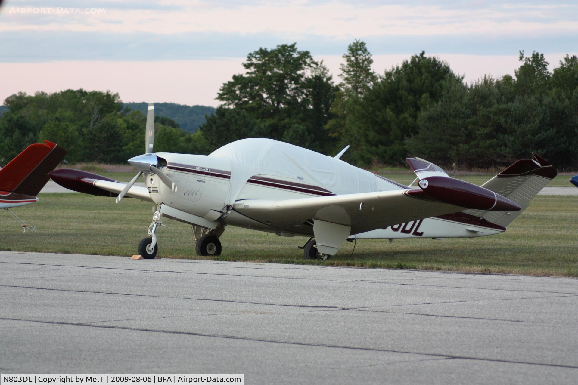 N803DL, 1973 Beech V35B Bonanza C/N D-9448, Parked