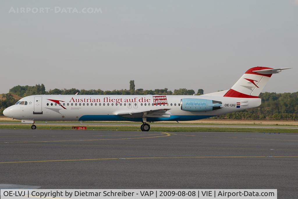 OE-LVJ, 1991 Fokker 100 (F-28-0100) C/N 11359, Austrian Arrows Fokker 100