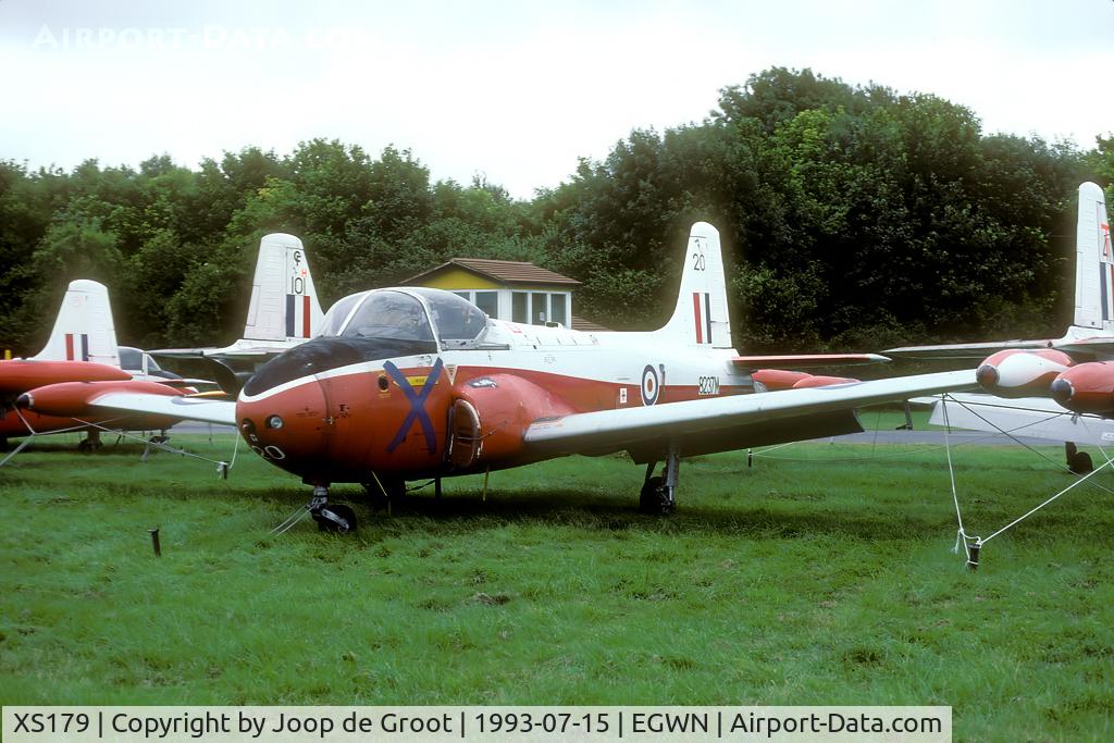 XS179, 1964 BAC 84 Jet Provost T.4 C/N PAC/W/22165, With the pending closure of 1 SOTT at RAF Halton many airframes were parked outside waiting for the things to come. Former XS179 ended up in Manchester.