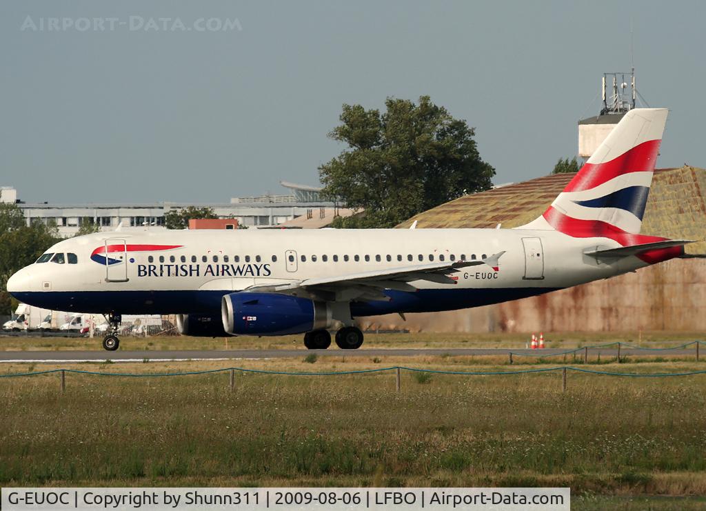 G-EUOC, 2001 Airbus A319-131 C/N 1537, Ready for take off rwy 32R