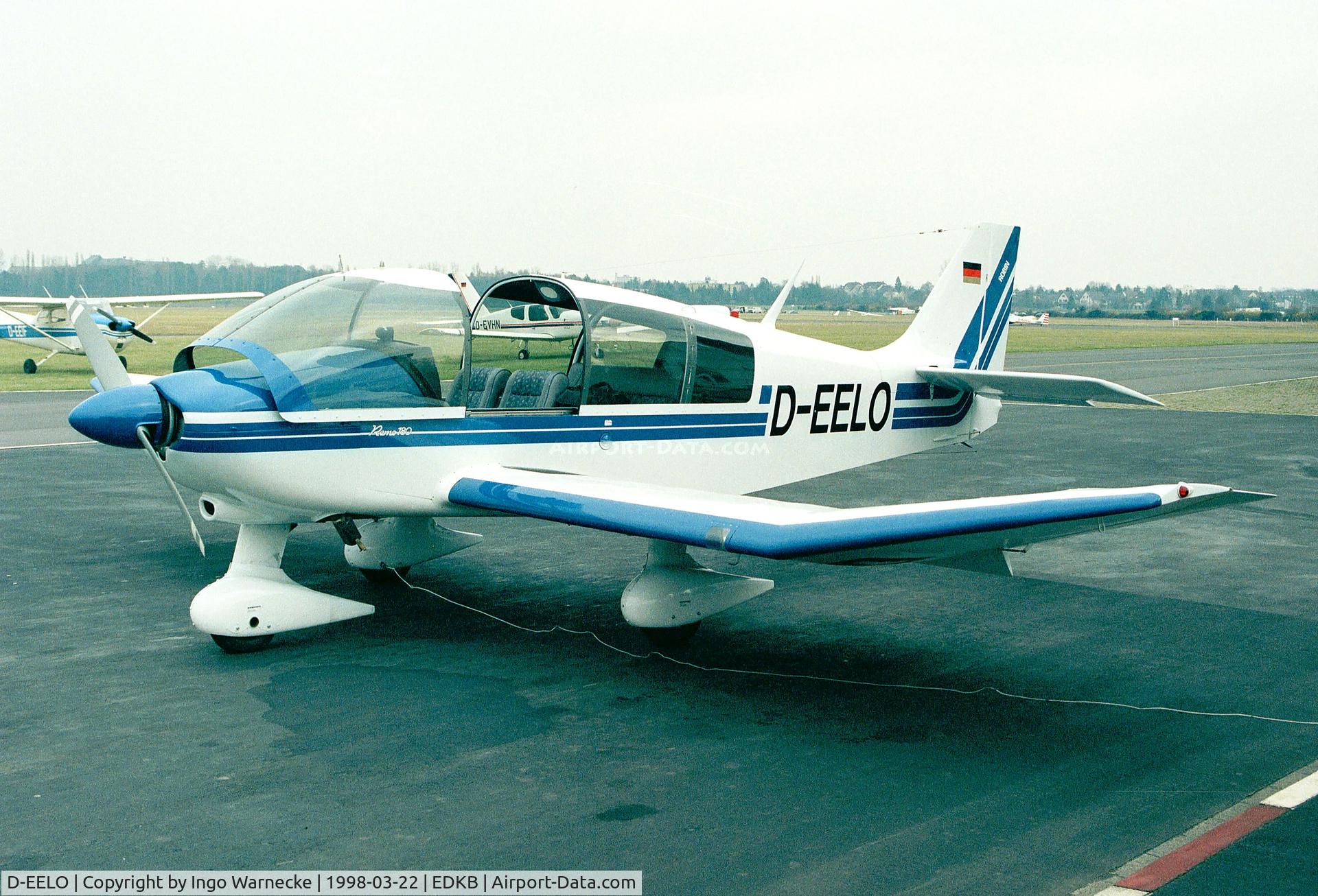 D-EELO, Robin DR-400-180R Remorqueur Regent C/N 0951, Robin DR.400-180R Remorqueur at Bonn-Hangelar airfield half a year later - and in brand new colours too