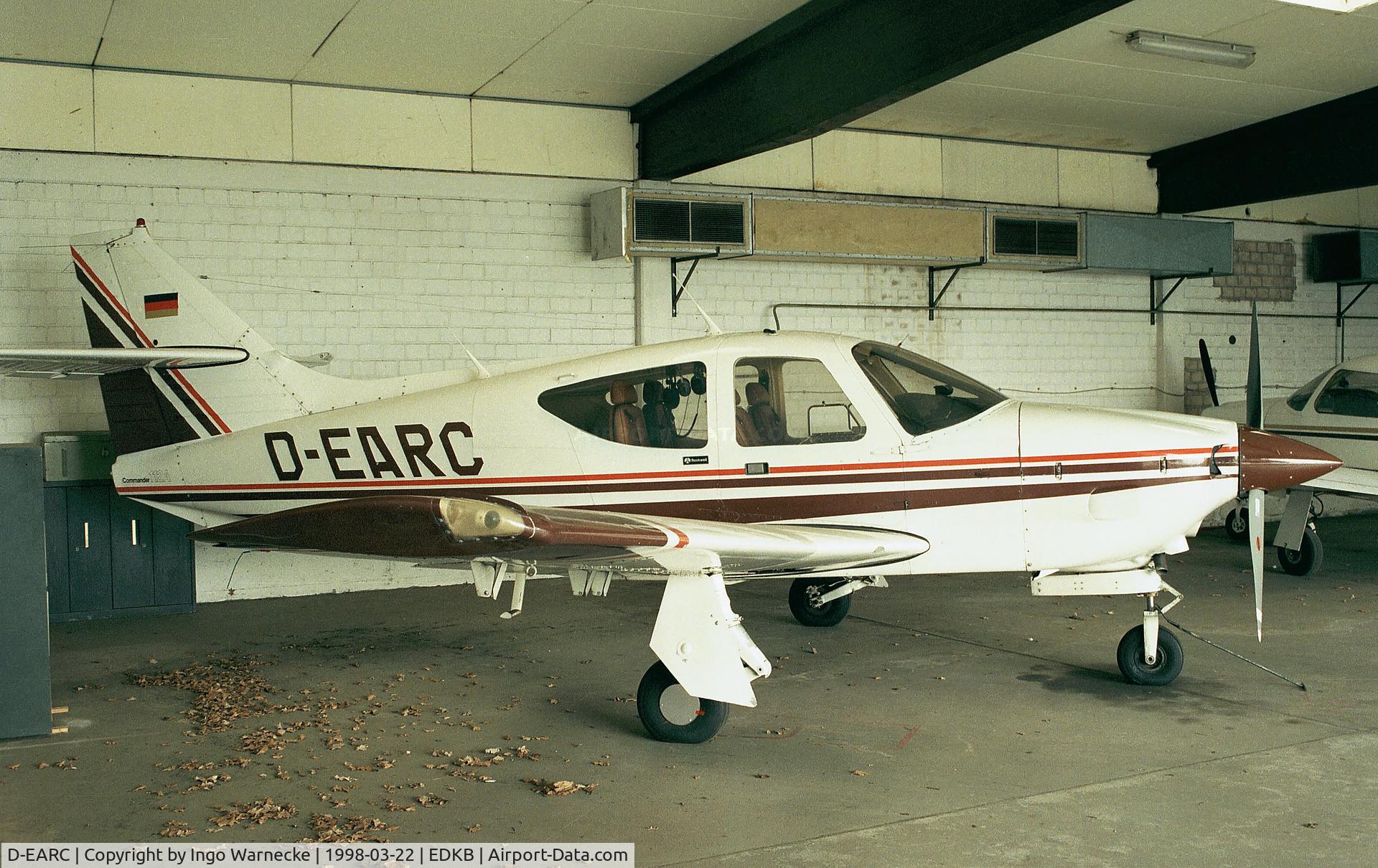 D-EARC, Aero Commander 112A C/N 468, Rockwell Aero Commander 112A at Bonn-Hangelar airfield