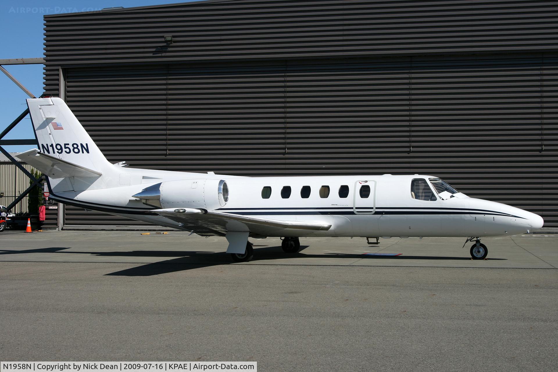 N1958N, 1985 Cessna S550 Citation IIS C/N S550-0073, KPAE