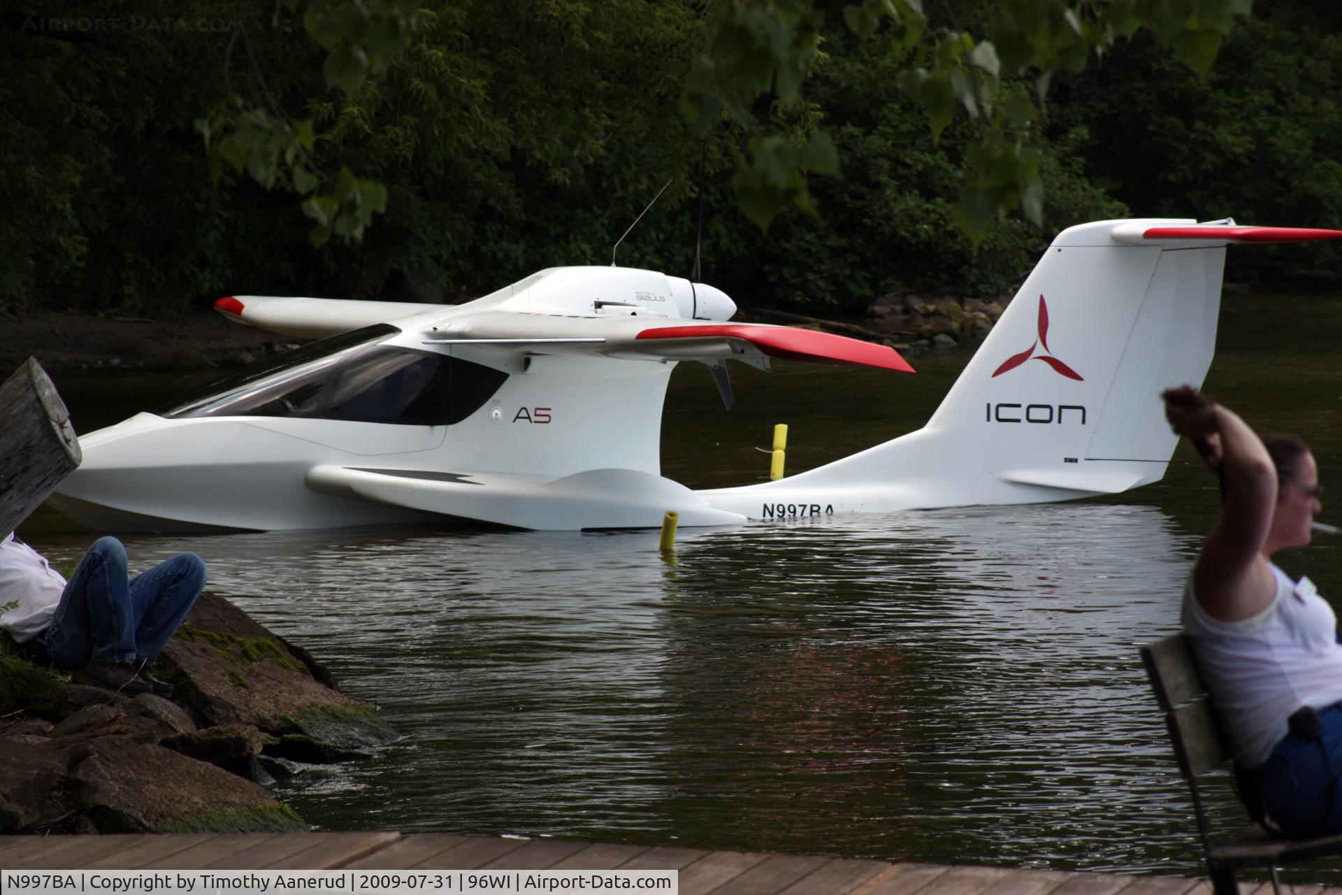 N997BA, 2008 ICON Aircraft A5 C/N 00001, 2008 Icon Aircraft Inc A5-POC, c/n: 001