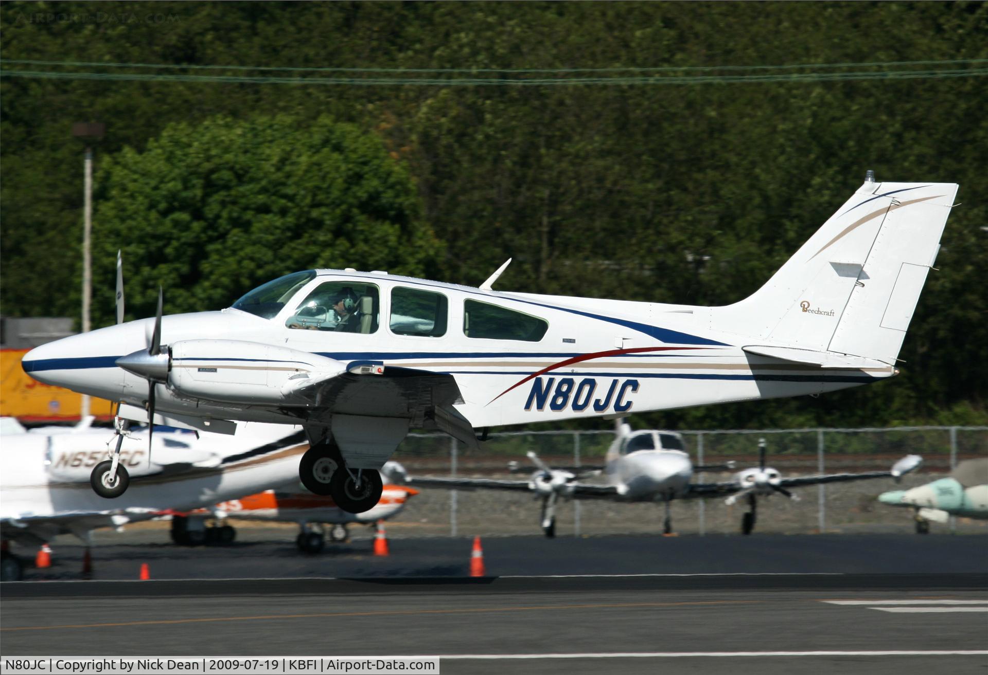 N80JC, 1974 Beech B-55 C/N TC-1687, KBFI
