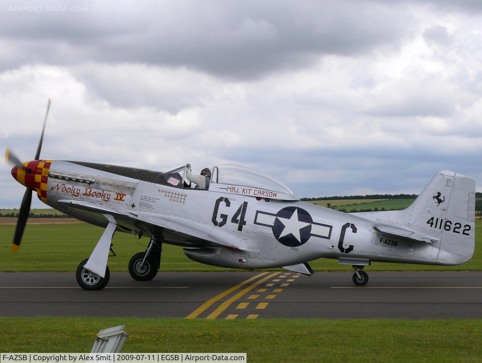 F-AZSB, 1944 North American P-51D Mustang C/N 122-40967, North American P-51D Mustang F-AZSB Societe de development & promotion d'aviation painted as US Air Force 44-11622/G4-C Nooky Booky IV