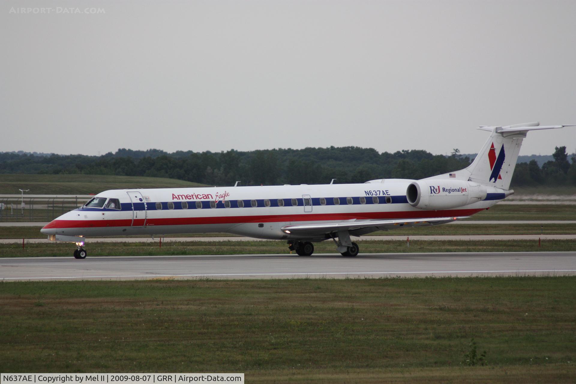 N637AE, 1999 Embraer ERJ-145LR (EMB-145LR) C/N 145170, EGF4279 - KORD-KGRR - Landing RWY 26L