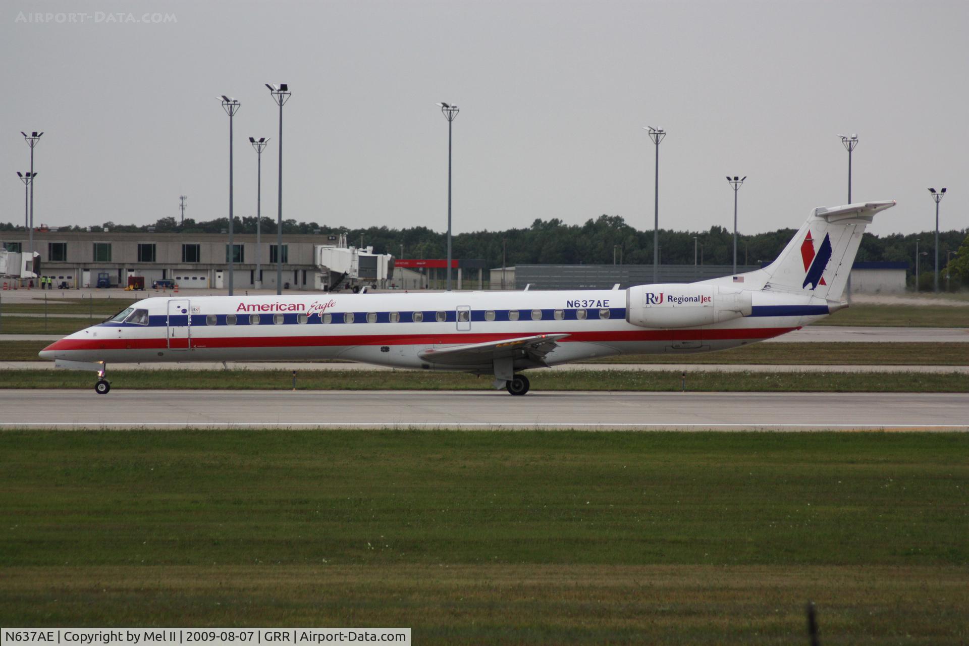 N637AE, 1999 Embraer ERJ-145LR (EMB-145LR) C/N 145170, EGF4279 - KORD-KGRR - Landing RWY 26L