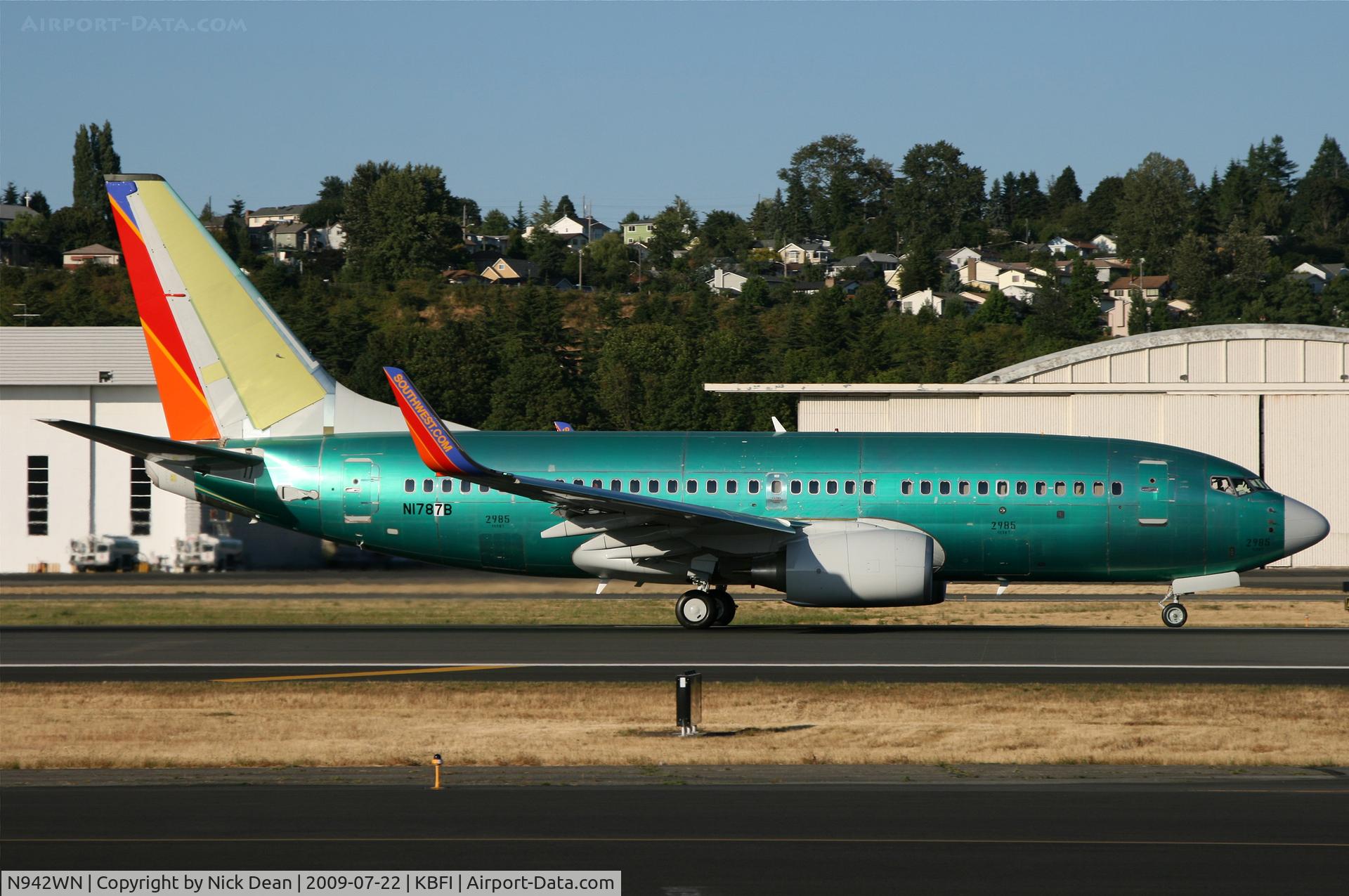 N942WN, 2009 Boeing 737-7H4 C/N 36648, KBFI