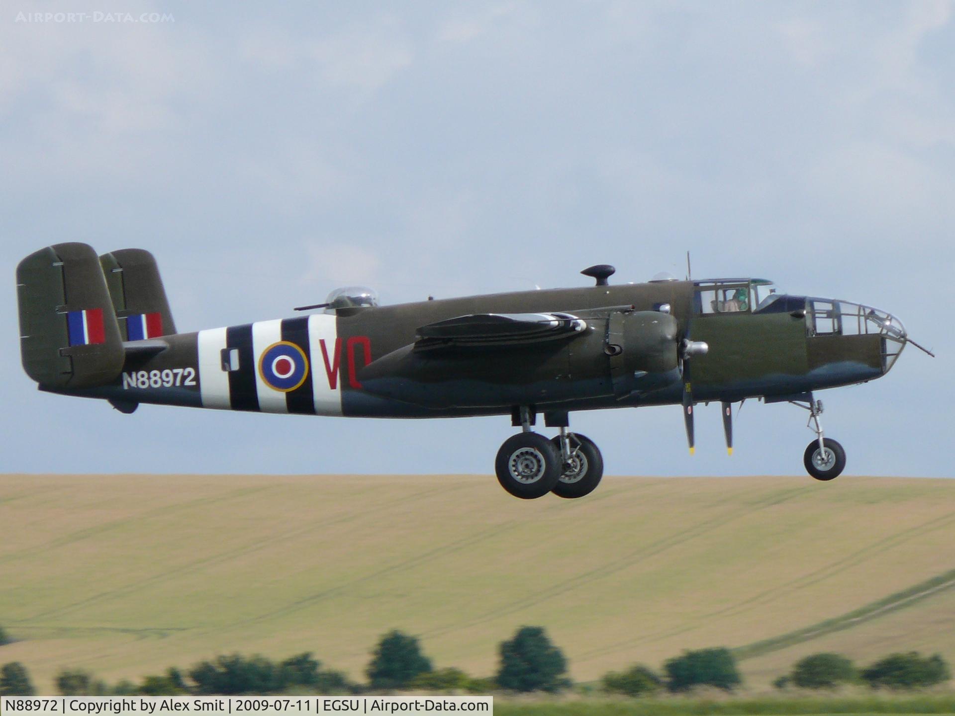 N88972, 1943 North American B-25D Mitchell C/N 100-23644, North American B-25D Mitchell Historic Flight Foundation painted as Royal Air Force KL161/BVD Grumpy