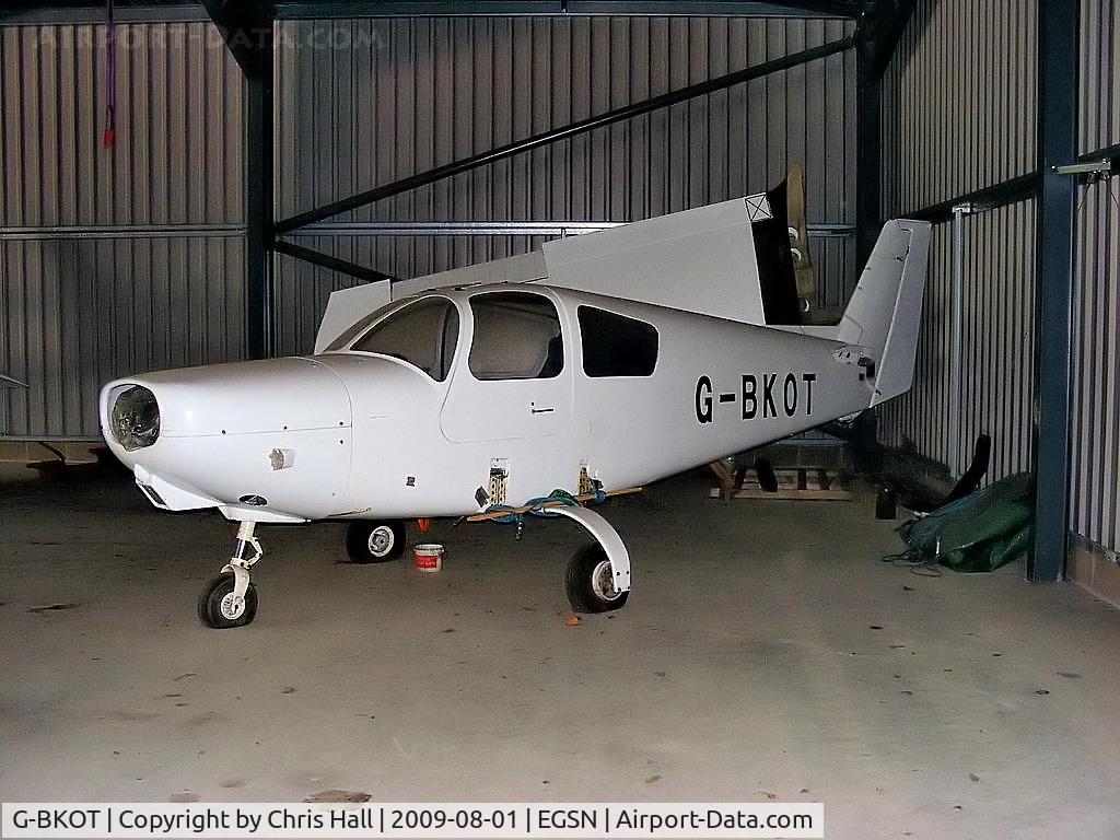 G-BKOT, 1977 Wassmer WA-81 Piranha C/N 813, in the hangar at Bourn Airfield