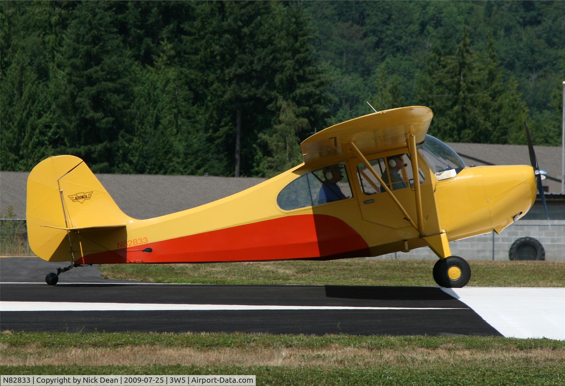 N82833, 1946 Aeronca 7AC Champion C/N 7AC-1483, 3W5