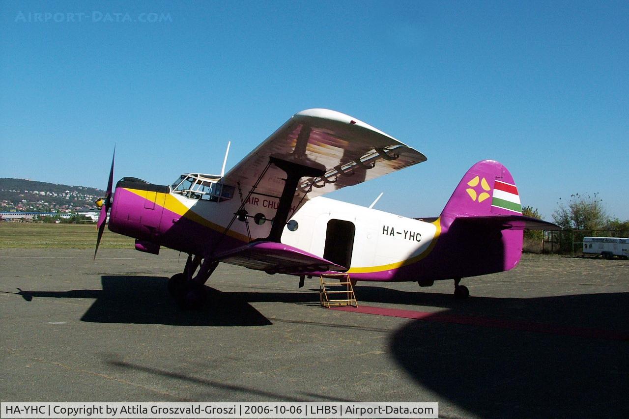 HA-YHC, 1979 PZL-Mielec AN-2PF C/N 1G181-45, Consecrated airplane. This aircraft is used for aerial wedding and funeral ceremonies, cabin contains an altar.