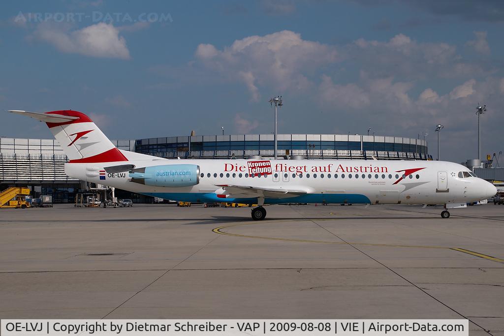 OE-LVJ, 1991 Fokker 100 (F-28-0100) C/N 11359, Austrian Arrows Fokker 100