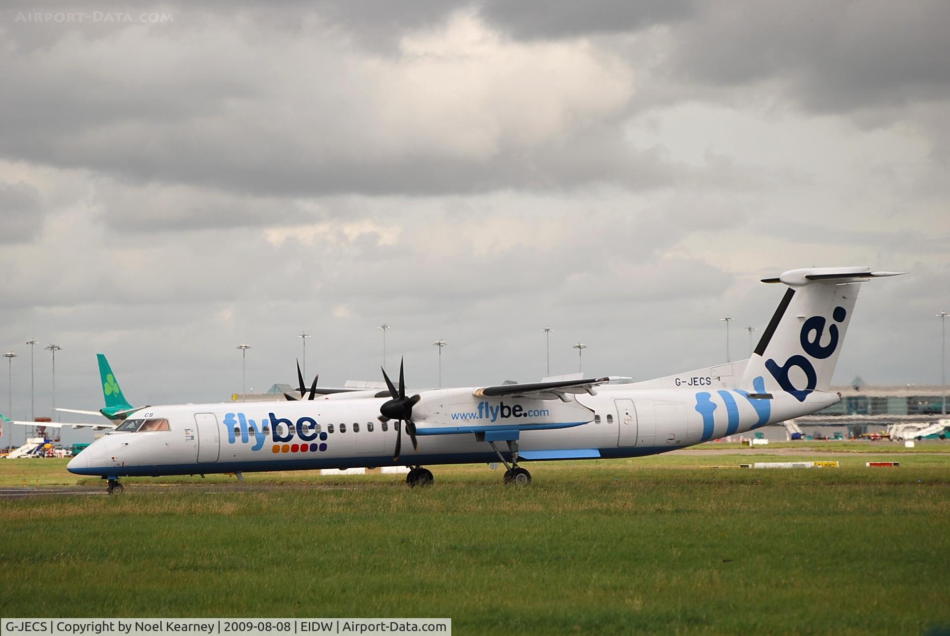 G-JECS, 2006 De Havilland Canada DHC-8-402Q Dash 8 C/N 4142, Departing off Rwy 28