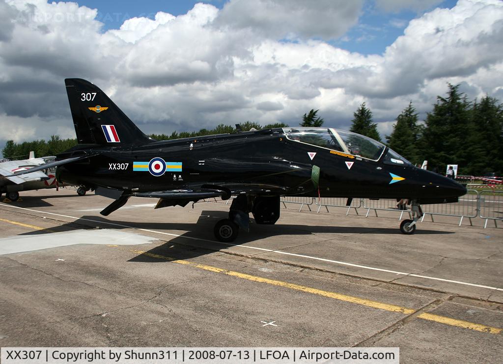 XX307, 1980 Hawker Siddeley Hawk T.1A C/N 141/312132, Displayed during LFOA Airshow 2008