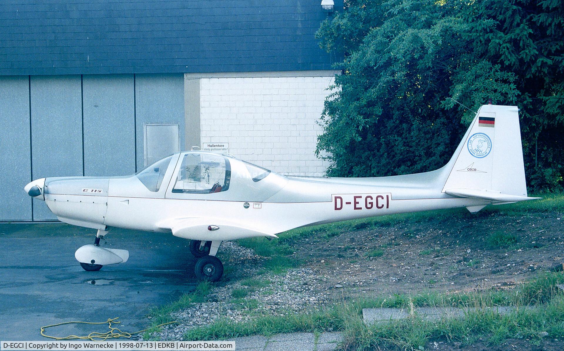 D-EGCI, 1987 Grob G-115A C/N 8015, Grob G.115A at Bonn-Hangelar airfield