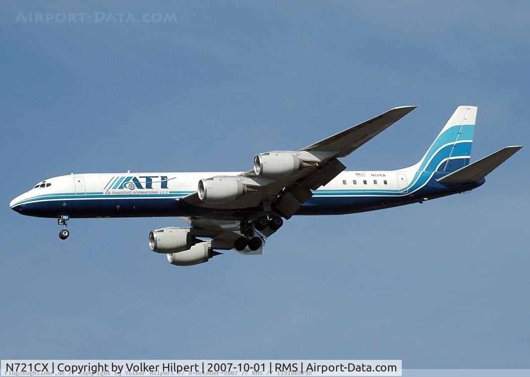 N721CX, 1968 Douglas DC-8-62CF C/N 46013, at rms