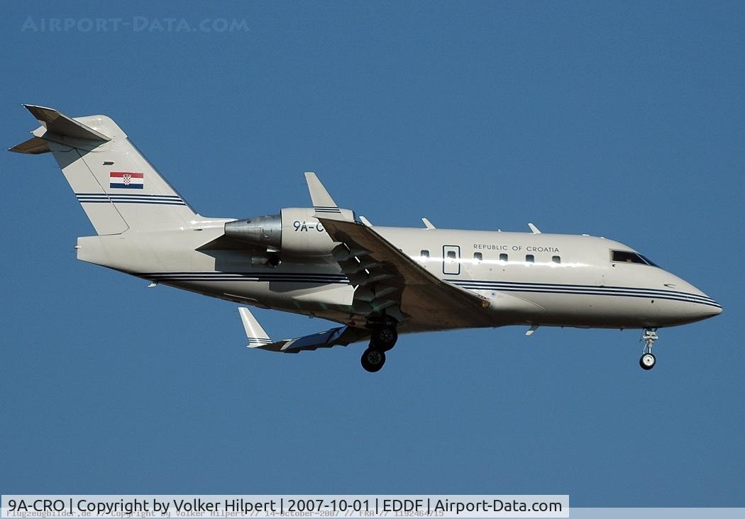 9A-CRO, 1996 Canadair Challenger 604 (CL-600-2B16) C/N 5322, at FRA