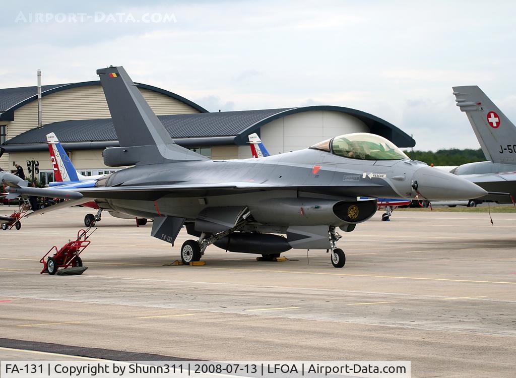 FA-131, 1991 SABCA F-16AM Fighting Falcon C/N 6H-131, Used as spare during LFOA Airshow 2008