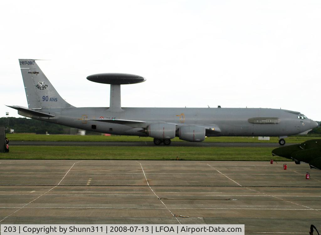203, 1990 Boeing E-3F Sentry C/N 24117, Used as a demo during LFOA Airshow 2008