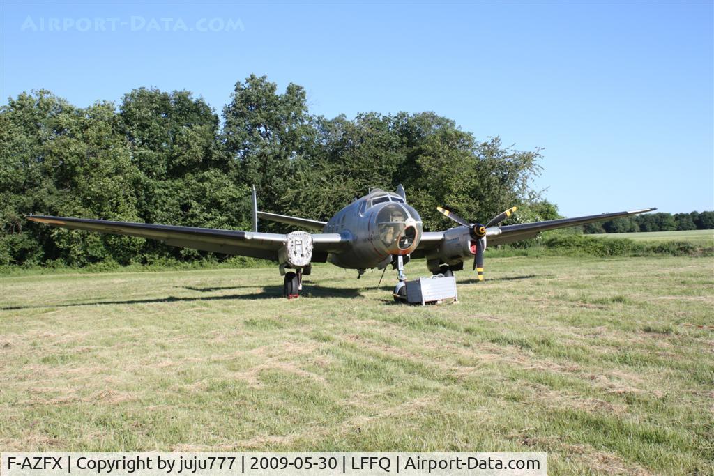 F-AZFX, Dassault MD-311 Flamant C/N 282, on display at Cerny La Ferté-Alais whis one engine removed