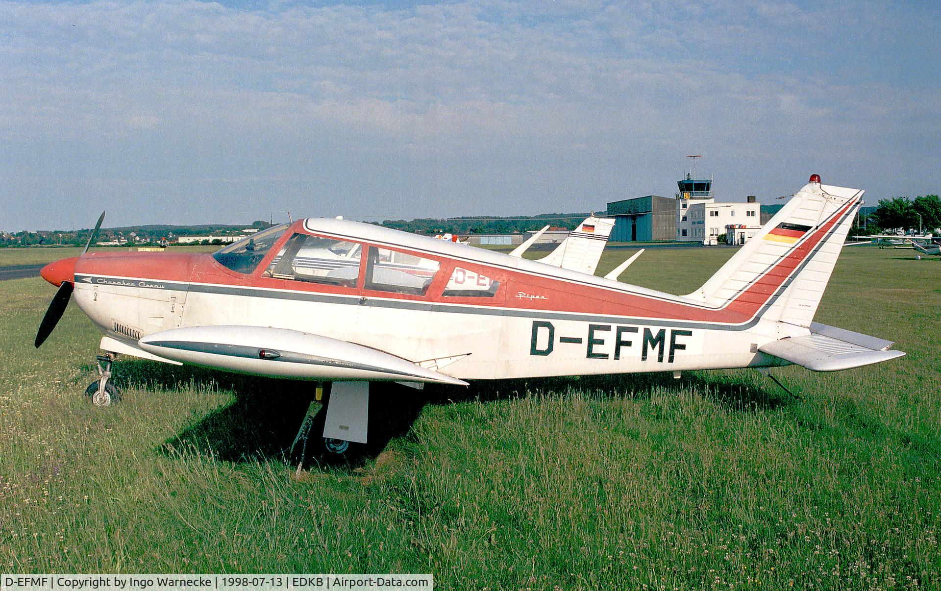 D-EFMF, 1967 Piper PA-28R-180 Cherokee Arrow C/N 28R-30184, Piper PA-28R-180 Cherokee Arrow at Bonn-Hangelar airfield