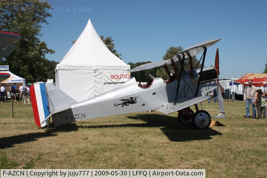 F-AZCN, Royal Aircraft Factory SE-5A Replica C/N 02, on display at Cerny La Ferté-Alais whis new paint