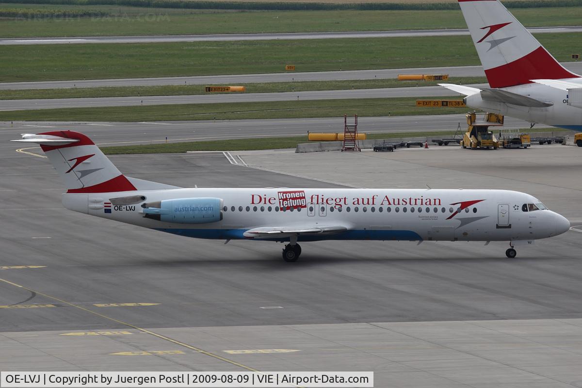 OE-LVJ, 1991 Fokker 100 (F-28-0100) C/N 11359, Fokker 100 with special sticker 