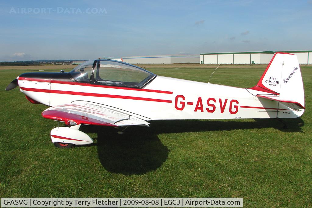 G-ASVG, 1958 Piel CP-301B Emeraude C/N 109, Piel CP301B - Visitor to Sherburn for the 2009 LAA Great Northern Rally
