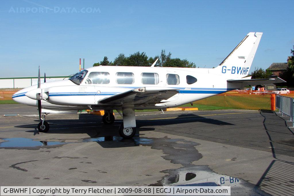 G-BWHF, 1976 Piper PA-31-325 Navajo C/R C/N 31-7612076, Piper Chieftan at Sherburn from Welshpool