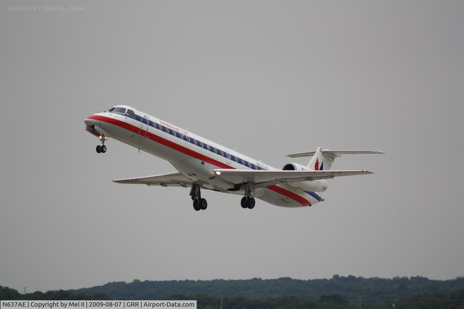 N637AE, 1999 Embraer ERJ-145LR (EMB-145LR) C/N 145170, EGF4398 - KGRR-KORD - Departing RWY 26L