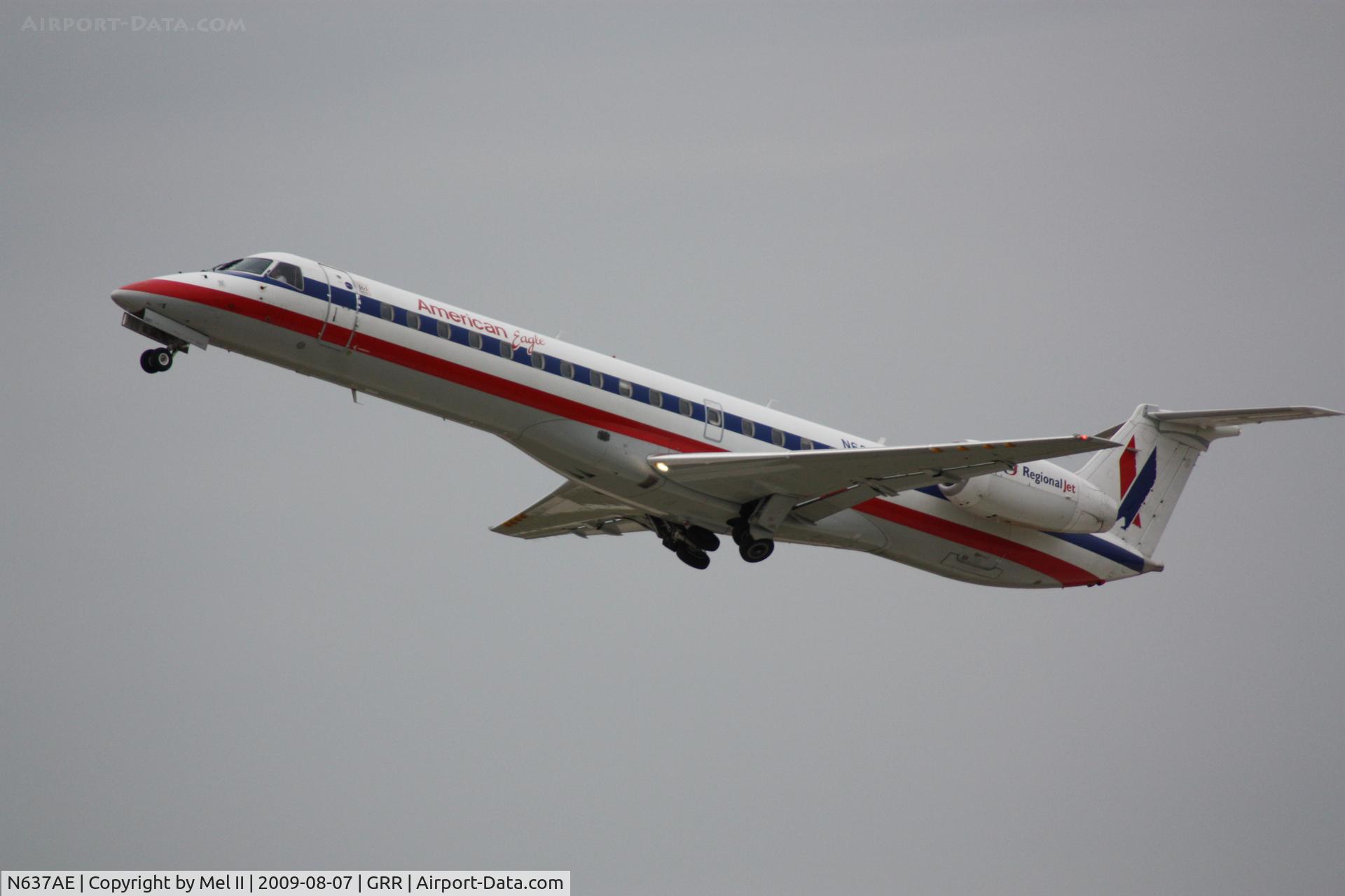 N637AE, 1999 Embraer ERJ-145LR (EMB-145LR) C/N 145170, EGF4398 - KGRR-KORD - Departing RWY 26L