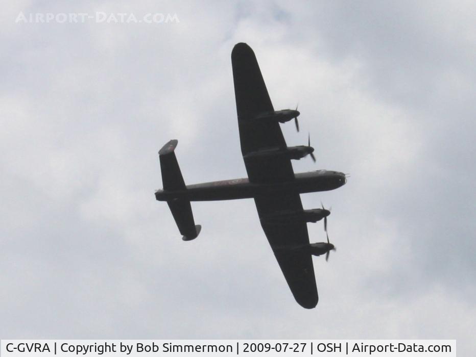 C-GVRA, 1945 Victory Aircraft Avro 683 Lancaster BX C/N FM 213 (3414), Overflying Airventure 2009 - Oshkosh, Wisconsin