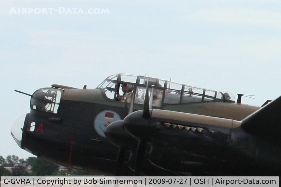 C-GVRA, 1945 Victory Aircraft Avro 683 Lancaster BX C/N FM 213 (3414), Arriving at Airventure 2009 - Oshkosh, Wisconsin