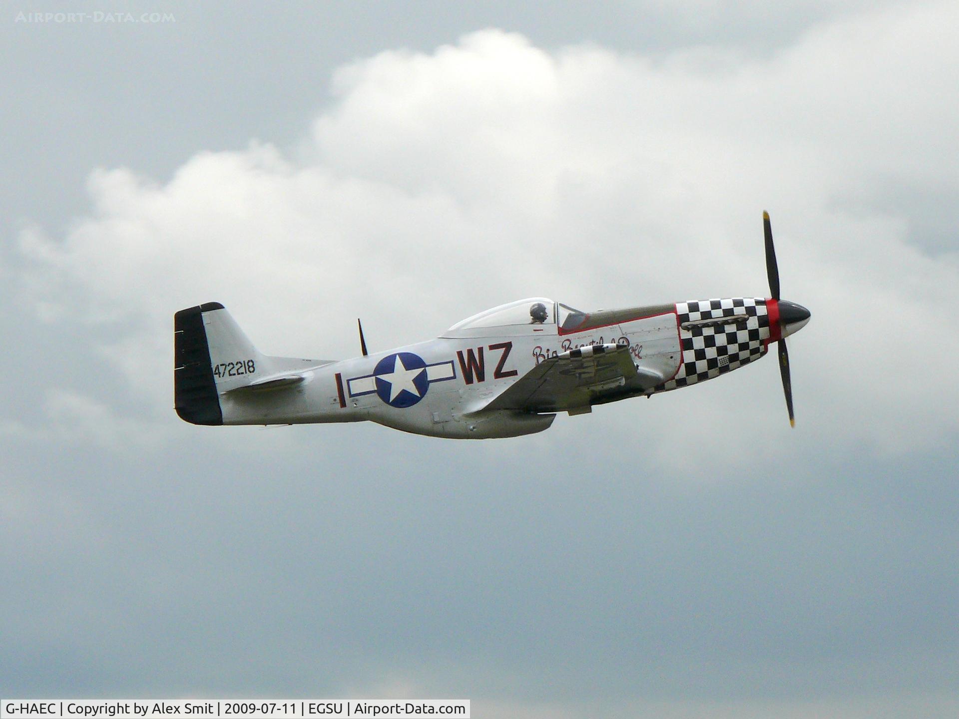 G-HAEC, 1951 Commonwealth CA-18 Mustang 22 (P-51D) C/N CACM-192-1517, North American P-51D Mustang G-HAEC Rob Davies painted as as US Air Force 44-72218/I-WZ Big Beautiful Doll