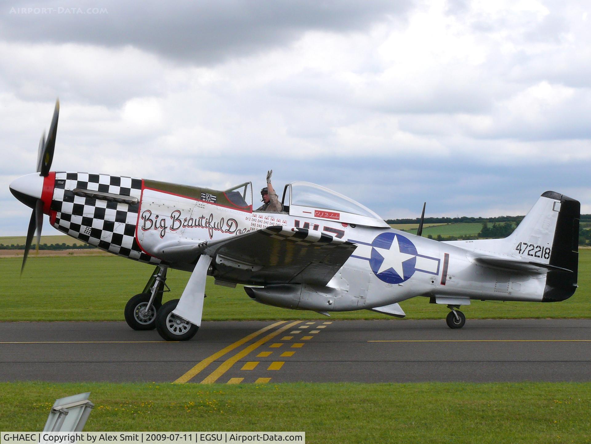 G-HAEC, 1951 Commonwealth CA-18 Mustang 22 (P-51D) C/N CACM-192-1517, North American P-51D Mustang G-HAEC Rob Davies painted as as US Air Force 44-72218/I-WZ Big Beautiful Doll