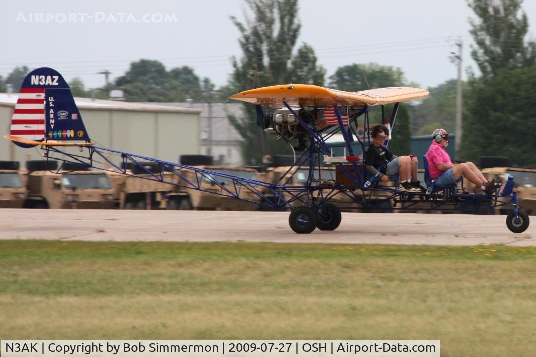 N3AK, 1974 Beech V35B Bonanza C/N D-9700, Experiencing a Breezy takeoff at Airventure 2009 - Oshkosh, Wisconsin