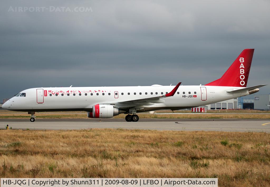 HB-JQG, 2008 Embraer 190LR (ERJ-190-100LR) C/N 19000189, Taxiing to the terminal...